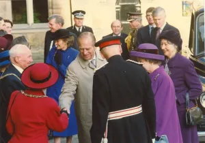 Images Dated 28th November 1991: Queen Elizabeth II and Prince Philip visit Durham - The Queen goes on a walkabout meeting