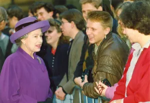 Images Dated 28th November 1991: Queen Elizabeth II and Prince Philip visit Durham - The Queen goes on a walkabout meeting