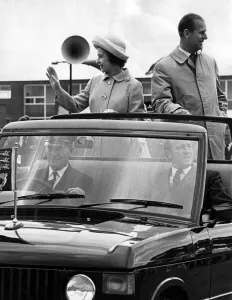 Queen Elizabeth II and Prince Phillip, Duke of Edinburgh tour the Prissick Base during Queen Elizabeth II and Prince Phillip, Duke of Edinburgh tour the Prissick Base during