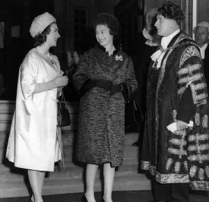 Queen Elizabeth II and Princess Margaret visiting Solihull in the West Midlands Queen Elizabeth II and Princess Margaret visiting Solihull in the West Midlands