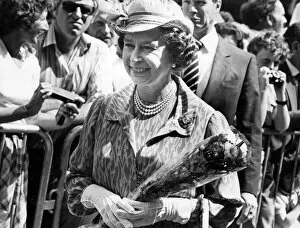 Queen Elizabeth II at the Royal Welsh Show. 21st July 1983