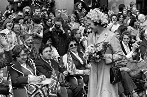 Queen Elizabeth II visiting Birmingham during her Silver Jubilee tour. West Midlands Queen Elizabeth II visiting Birmingham during her Silver Jubilee tour. West Midlands