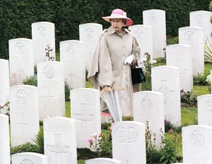 Queen Elizabeth II visiting Normandy on the 50th Anniversary of the D-Day landings Queen Elizabeth II visiting Normandy on the 50th Anniversary of the D-Day landings