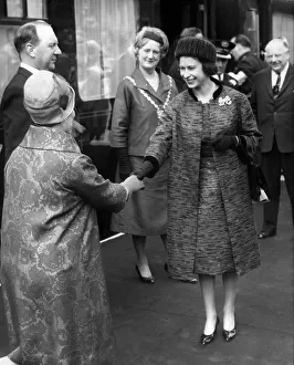 Queen Elizabeth II visiting the West Midlands. 25th May 1962 Queen Elizabeth II visiting the West Midlands. 25th May 1962