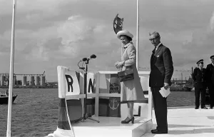 Queen Elizabeth II visits Hartlepool Lifeboat. 14th July 1977 Queen Elizabeth II visits Hartlepool Lifeboat. 14th July 1977