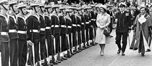 Queen Elizabeth II visits Hartlepool during her Silver Jubilee tour. 14th July 1977