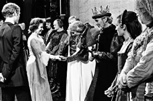 Images Dated 27th June 1975: Queen Elizabeth II visits the Royal Shakespeare Theatre, Stratford-upon-Avon