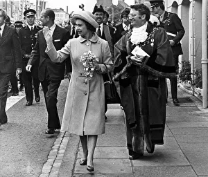 Queen Elizabeth II visits Stockton during her Silver Jubilee tour. 14th July 1977 Queen Elizabeth II visits Stockton during her Silver Jubilee tour. 14th July 1977