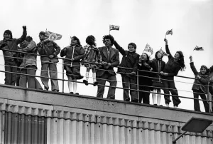 Queen Elizabeth II visits Teesside during her Silver Jubilee tour. 14th July 1977 Queen Elizabeth II visits Teesside during her Silver Jubilee tour. 14th July 1977