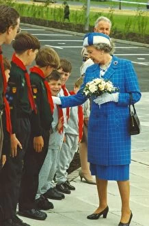Images Dated 26th June 1993: Queen Elizabeth II visits the town of Bedlington in Northumberland meeting members of