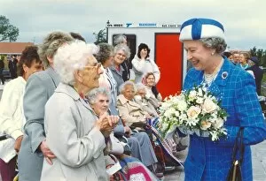 Images Dated 26th June 1993: Queen Elizabeth II visits the town of Bedlington in Northumberland meeting the cheering