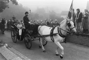 Queen Elizabeth June 1978 and the Duke sitting in a horse-drawn carriage during a vist Queen Elizabeth June 1978 and the Duke sitting in a horse-drawn carriage during a vist