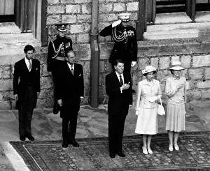Queen Elizabeth June 1982 with American President Ronald Regan on State Visit to Britain Queen Elizabeth June 1982 with American President Ronald Regan on State Visit to Britain