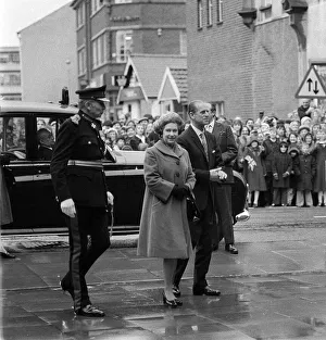 Queen Elizabeth ll Feb 1980 and The Duke of Edinburgh and Duke of Edinburgh arriving at Queen Elizabeth ll Feb 1980 and The Duke of Edinburgh and Duke of Edinburgh arriving at
