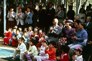 Images Dated 13th October 1986: Queen Elizabeth and Prince Philip - State Visit to China The Queen visits