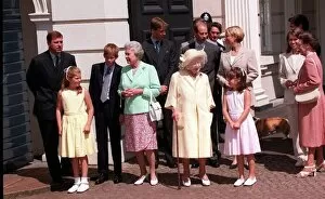 Images Dated 4th August 1998: Queen Mother 98th Birthday Celebrations August 1998 Left to right Prince Andrew