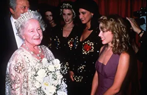 Queen Mother meets Kylie Minogue at Royal Variety Show Queen Mother meets Kylie Minogue at Royal Variety Show