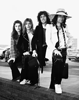 Images Dated 1st February 1974: Queen Rock Pop Group Left to Right: John Deacon Roger Taylor Brian May &