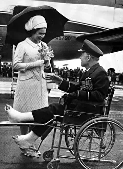 The Queen says goodbye to Air Commodore Ivor Broom, Commandant of CFS Little Rissington The Queen says goodbye to Air Commodore Ivor Broom, Commandant of CFS Little Rissington