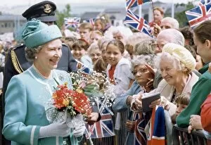The Queen visits Manchester. 17th July 1992
