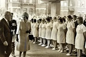 Images Dated 23rd June 1971: The Queen visits Manchester, 23rd June 1971. St Marys Hosptal