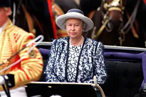 Images Dated 13th June 1998: The Queen watching the Trooping of the Colour. 13th June 1998
