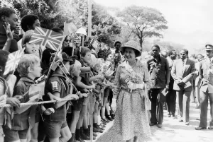 Queens Royal Tour Of Africa 1979 Queen Elizabeth II On A Walkabout At The Civic Queens Royal Tour Of Africa 1979 Queen Elizabeth II On A Walkabout At The Civic