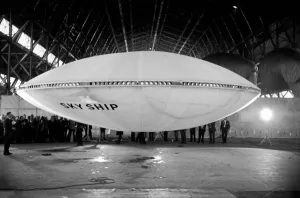 Flying Saucers Gallery: Very quietly, the worlds first flying Saucer, or Skyship as its designers prefer to call