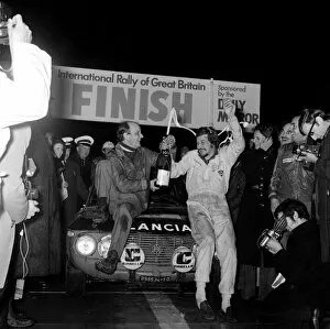 RAC Rally Winners November 1970 Haggbom (left) and Harry Kallstrom winners
