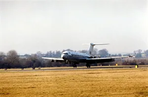 A RAF Vickers VC10 strategic transport aircraft landing RAF Lemming A RAF Vickers VC10 strategic transport aircraft landing RAF Lemming