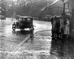 Rainy day at the Centre, Bristol, from Baldwin Street, Circa 1947 Rainy day at the Centre, Bristol, from Baldwin Street, Circa 1947