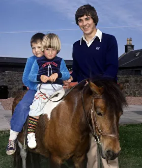 Rangers and Scotland footballer Tom Forsyth on holiday with his daughters, June 1978 Rangers and Scotland footballer Tom Forsyth on holiday with his daughters, June 1978