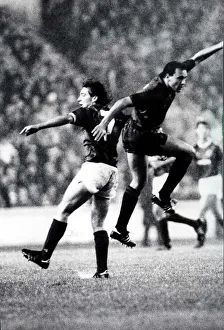 Rangers versus Osasuna UEFA cup September 1985 European football Ibrox park score 1 Rangers versus Osasuna UEFA cup September 1985 European football Ibrox park score 1