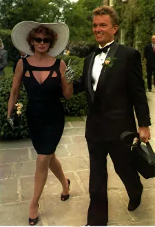 Raquel Welch Actress with boyfriend Bob Moore arriving for her son's wedding Raquel Welch Actress with boyfriend Bob Moore arriving for her son's wedding