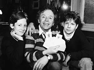 Images Dated 14th April 1987: Ray Brooks April 1987 Actor at his home in Kew with his two sons Will