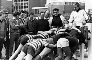 Ray Williams makes a point about scrummaging to teachers