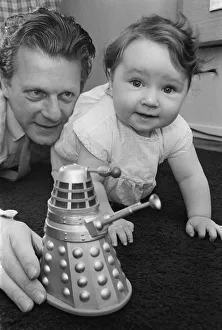 00511 Gallery: Raymond Cusick designer of the Daleks from Doctor Who 1965 playing with his