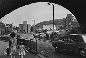 The recently completed Rhondda Road Bridge, over the River Taff, Pontypridd The recently completed Rhondda Road Bridge, over the River Taff, Pontypridd