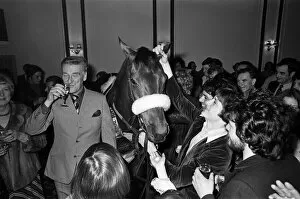 Reception for Red Rum after winning the 1977 Grand National. 2nd April 1977