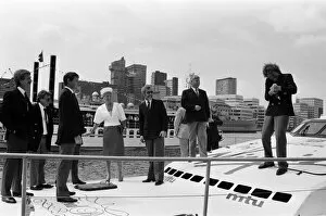 Images Dated 3rd July 1986: Record-breaking ocean racer Richard Branson powers his