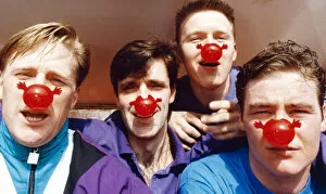 Images Dated 15th March 1991: Its Red Nose Day throughout Britain - and that includes Ayresome Park where Trevor Putney