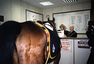 Red Rum making a personal appearance at The Surrey Racing Bookmakers in Woking Surrey Red Rum making a personal appearance at The Surrey Racing Bookmakers in Woking Surrey