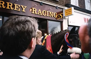 Red Rum Racehorse March 1992 makes a personal appearance at The Surrey Racing Bookmakers Red Rum Racehorse March 1992 makes a personal appearance at The Surrey Racing Bookmakers