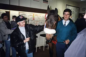 Red Rum Racehorse and his stablelad making a personal appearence at The Surrey Racing Red Rum Racehorse and his stablelad making a personal appearence at The Surrey Racing