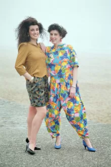 Images Dated 23rd April 1990: Redcar Fashion, Monday 23rd April 1990, Christine wears multi-coloured Bermuda Shorts 7