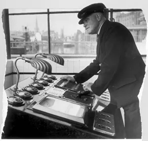 The Redcliffe Bascule bridge operator at the controls in 1950 Bristol The Redcliffe Bascule bridge operator at the controls in 1950 Bristol