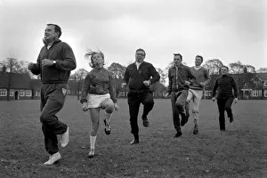 Referees of a local football league in training exercises during a course run for Referees of a local football league in training exercises during a course run for