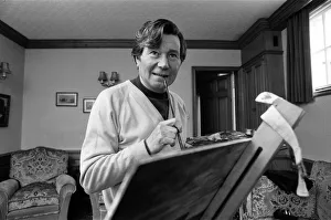 Reg Varney, actor and painter, touches up his latest work, at home in Enfield Reg Varney, actor and painter, touches up his latest work, at home in Enfield