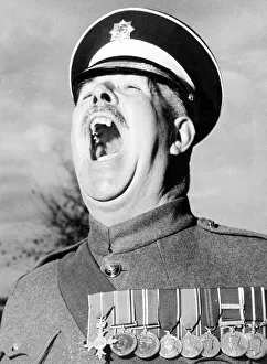 Regimental Sergeant Major Brittain shouting instructions Circa 1955 Regimental Sergeant Major Brittain shouting instructions Circa 1955