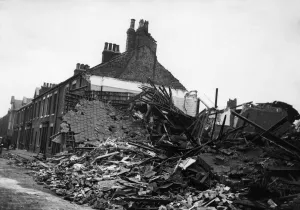 The remains of terrace houses in Durham Street, Hull which receive a direct hit from a The remains of terrace houses in Durham Street, Hull which receive a direct hit from a